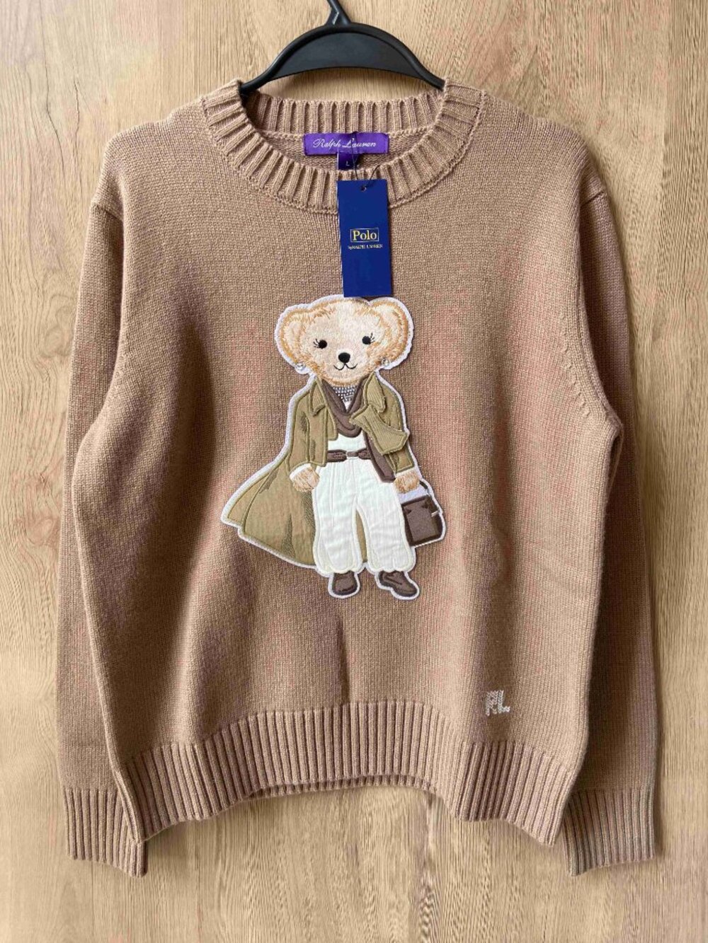 Women Polo Ralph Lauren Purple Label Bear Graphic Sweater